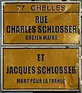 Avenue Jacques-Schlosser (aussi rue Charles-Schlosser, son fils, ancien maire[37]).
