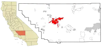 Localisation de Bakersfield