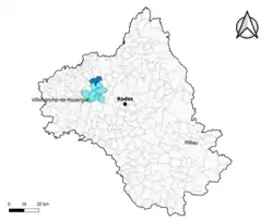 Auzits dans l'intercommunalité en 2020.