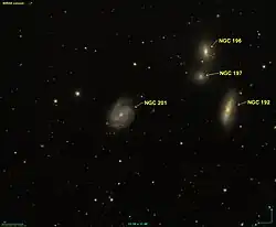 Quatre des galaxies des groupes du tableau ci-haut.