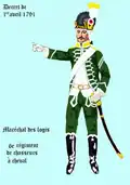 6e régiment de chasseurs à cheval par décret de 1791