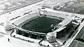 Vue aérienne du stade en construction