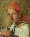 La Paysanne aux papillons, par Alexeï Venetsianov (années 1820)