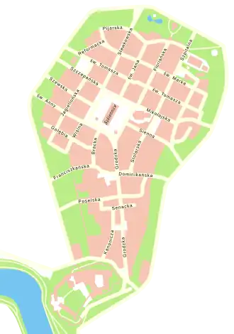 (Voir situation sur carte : centre-ville de Cracovie)
