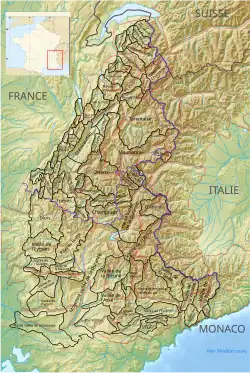 Carte de localisation du val d'Arly dans les Alpes françaises.