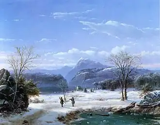 Paysage hivernal aux deux chasseurs (1856), collection particulière
