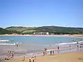 Plage de Plentzia (au premier plan), Gorliz (au-dessus à droite) et Astondo (au-dessus à gauche)