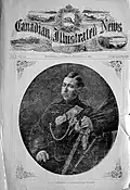 Premier numéro du Canadian Illustrated News, le 30 octobre 1869, employant le procédé en demi-teinte de William Leggo. Loyd Hime en 1858.