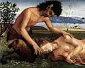 Détail du faune pleurant Procris