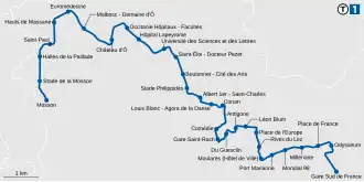 Plan de la ligne en 2026.