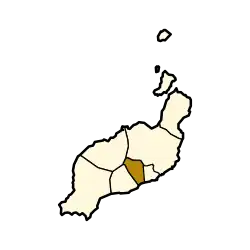 Localisation de San Bartolomé dans l'île de Lanzarote.