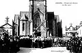 Limerzel : cérémonie de clôture de la mission le 14 mai 1922 (carte postale).
