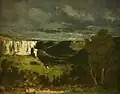 La Vallée de la Loue par temps d'orage, par Gustave Courbet vers 1849.