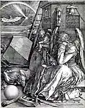 Albrecht Dürer, Melencolia I, vers 1514 (24&nbsp;×&nbsp;18,5&nbsp;cm).