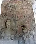 Paroi du fond et face Nord, Binyang, grotte du milieu