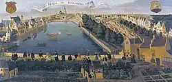 Le Hofvijver à La Haye du Doelenterrein, 1553, artiste inconnu