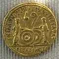 Aureus frappé à Lugdunum.