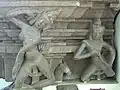 Danseuse apsara et musicien gandharva, style de Trà Kiệu, XXe siècle.