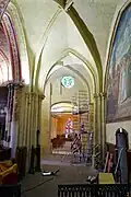 Chapelle latérale nord, 1re travée, vue vers l'ouest.