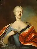 Portrait de Charlotte-Christine de Brunswick-Wolfenbüttel, par un artiste inconnu (années 1710).