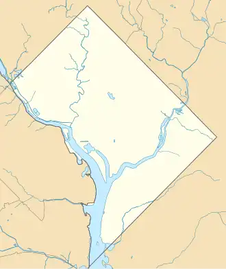 voir sur la carte du district de Columbia