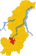 Situation de Côme par rapport à son lac.
