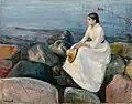 Edvard Munch, Inger à la plage, 1889 (126&nbsp;×&nbsp;161&nbsp;cm), Kunstmuseum, Bergen.