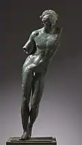 Réplique du type de l'Apollon Sauroctone. Bronze, taille naturelle. Cleveland Museum of Art
