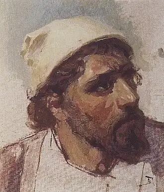 Tête de Christ (étude, vers 1887, Musée Kovalenko du kraï de Krasnodar)