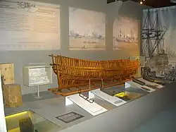 Maquette de charpente navale.