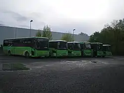 Dépôt (de gauche à droite) : 1 Arès, 3 Récréos, 1 Tracer, 1 Crossway.