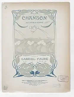 Image illustrative de l’article Chanson (Fauré)