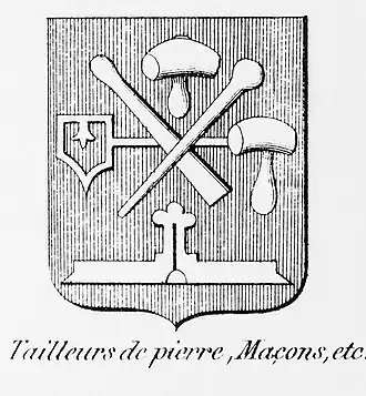 Blason du métier des Quatre Couronnés.