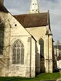 Chevet de la chapelle latérale nord et croisillon nord.