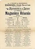 Recto de la facture de la Maison des Magasins Réunis