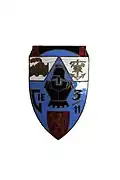 Insigne de la 11ème compagnie d'instruction du 3ème BG de Castelsarrasin, 1940-1942.