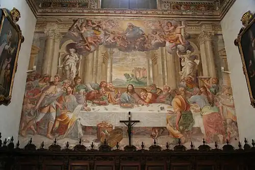 Ottavio Semini, la Cène, dans le réfectoire.