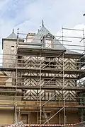 Le pavillon en restauration en 2020.