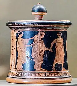 Pyxide du Peintre du Mariage&nbsp;(en), c. -470.