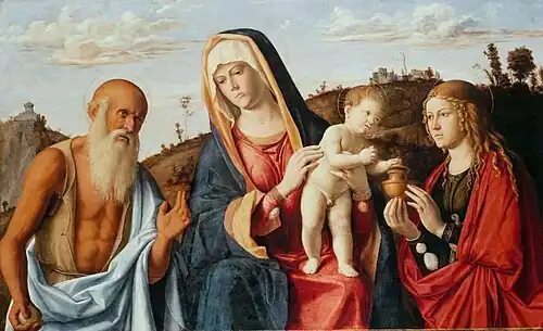 Conversation sacrée 1495, Alte Pinakothek, Munich.