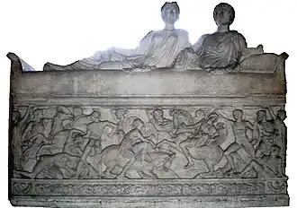 Sarcophage avec scène de combat contre les Amazones.