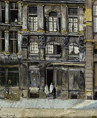 Façade de la "Maison du Pigeon" vue par Georges Dufrenoy