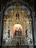Vierge de l'Amertume avec Saint Jean Baptiste dans le retable majeur.