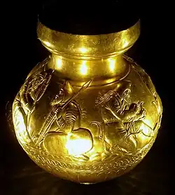 Vase de Kul-Oba en électrum. Musée de l'Ermitage