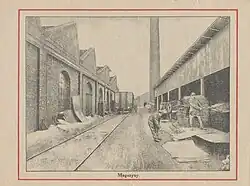Vue extérieure de l'usine en 1930