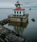 Phare appartenant au National Marine Sanctuary dans l'État de New York