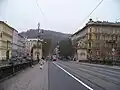 Vue depuis le pont de Vítězná