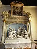Chapelle latérale, retable de la mise au tombeau.