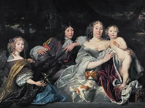 La Princesse Albertina d'Orange avec des enfants (1668), Leeuwarden, Fries Museum&nbsp;(en).