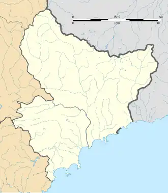 voir sur la carte des Alpes-Maritimes